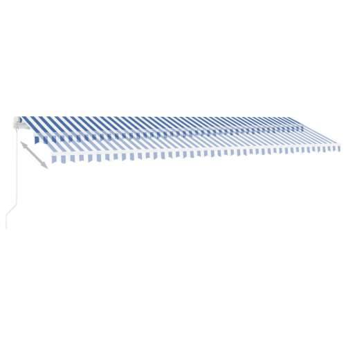Tenda na ručno uvlačenje s LED svjetlom 600x300 cm plavo-bijela - Plava i bijela 600 x 300 cm 1 Cijena