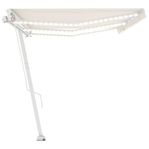 Tenda na ručno uvlačenje s LED svjetlima 600 x 300 cm krem - Krema 600 x 300 cm 1 Cijena