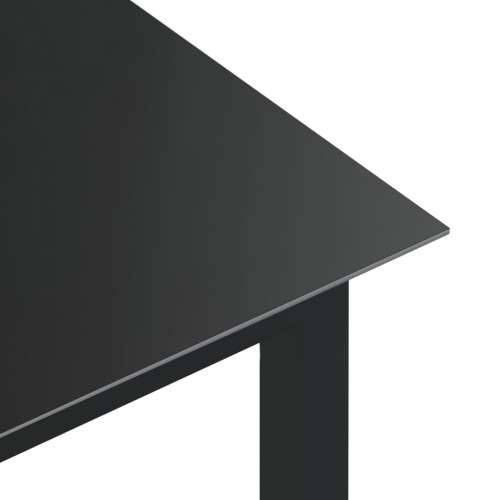 Vrtni stol crni 80 x 80 x 74 cm od aluminija i stakla Cijena