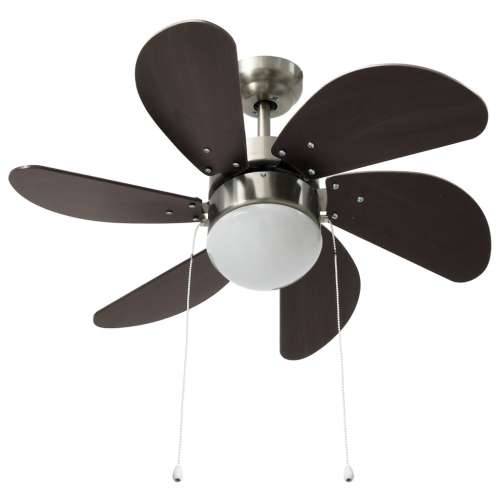 Stropni ventilator sa svjetlom 76 cm tamnosmeđi Cijena