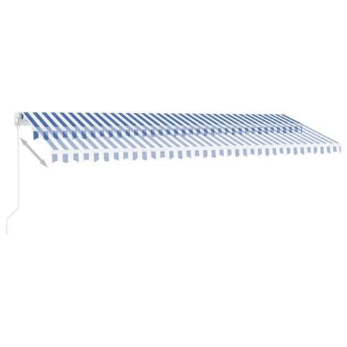 Tenda na ručno uvlačenje LED 500 x 350 cm plavo-bijela - Plava i bijela 500 x 350 cm 1 Cijena