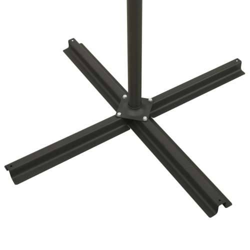 Konzolni vrtni suncobran sa stupom i LED svjetlom 300 cm zeleni - Zelena 1 Cijena
