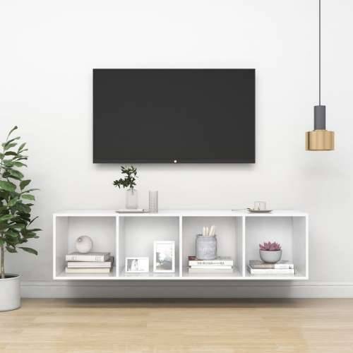 Zidni TV ormarić bijeli 37 x 37 x 142,5 cm konstruirano drvo - Bijela 1 142.5 cm Cijena