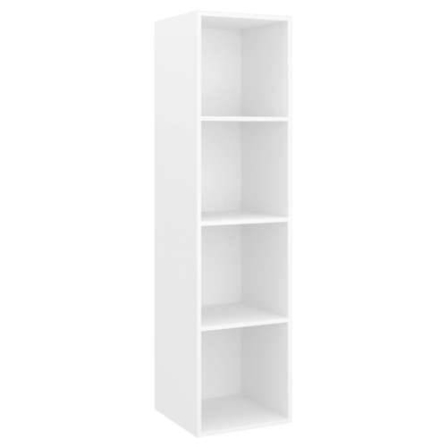 Zidni TV ormarić bijeli 37 x 37 x 142,5 cm konstruirano drvo - Bijela 1 142.5 cm Cijena