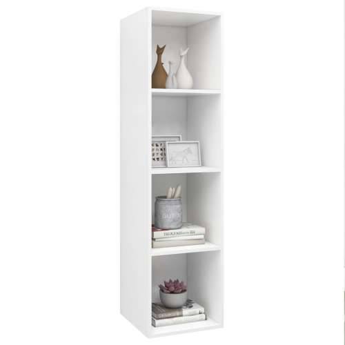 Zidni TV ormarić bijeli 37 x 37 x 142,5 cm konstruirano drvo - Bijela 1 142.5 cm Cijena