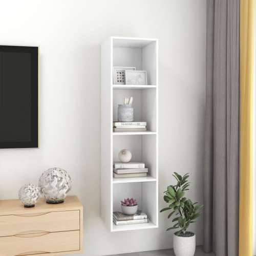 Zidni TV ormarić bijeli 37 x 37 x 142,5 cm konstruirano drvo - Bijela 1 142.5 cm Cijena