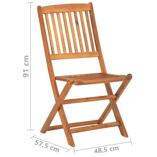 4-dijelni bistro set od masivnog bagremovog drva - Smeđa Bez naslona za ruke 4 Cijena