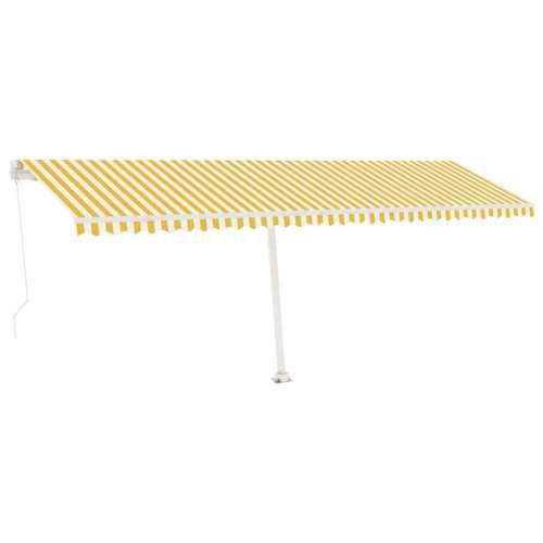 Tenda na ručno uvlačenje s LED svjetlom 600x300 cm žuto-bijela Cijena
