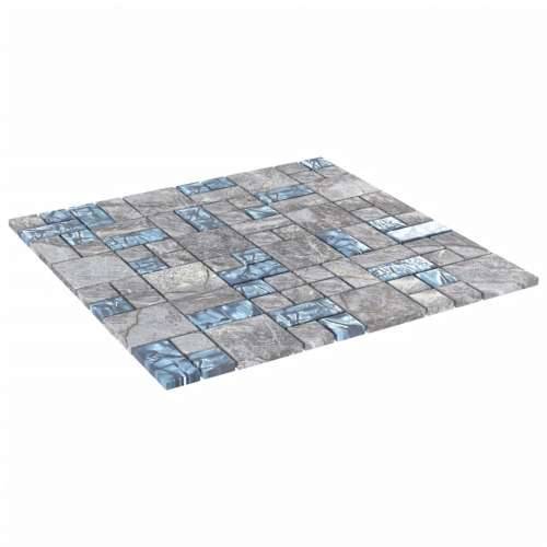 Pločice s mozaikom 11 kom sivo-plave 30 x 30 cm staklene Cijena