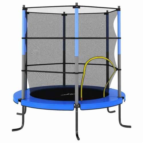 Trampolin sa sigurnosnom mrežom okrugli 140 x 160 cm plavi - Plava 1 Cijena