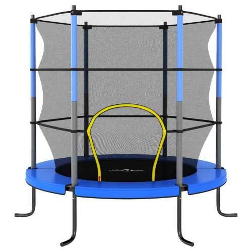 Trampolin sa sigurnosnom mrežom okrugli 140 x 160 cm plavi - Plava 1 Cijena