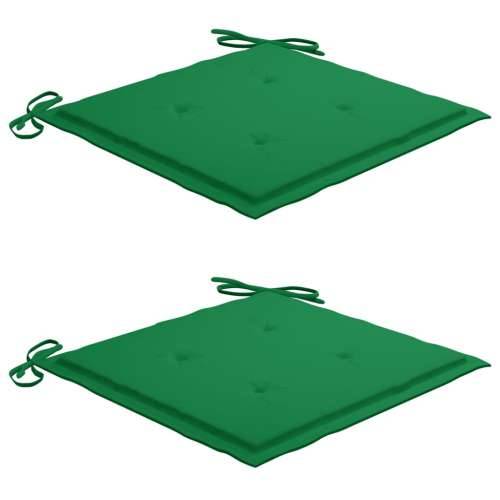 3-dijelni bistro set sa zelenim jastucima od masivne tikovine Cijena