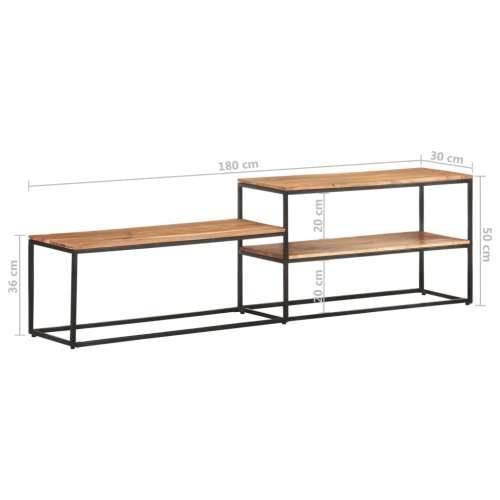 TV ormarić 180 x 30 x 50 cm  od masivnog bagremovog drva - 1 Masivno bagremovo drvo Cijena