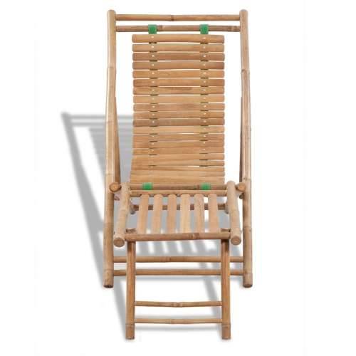 Vrtna stolica s naslonom za noge bambus Cijena
