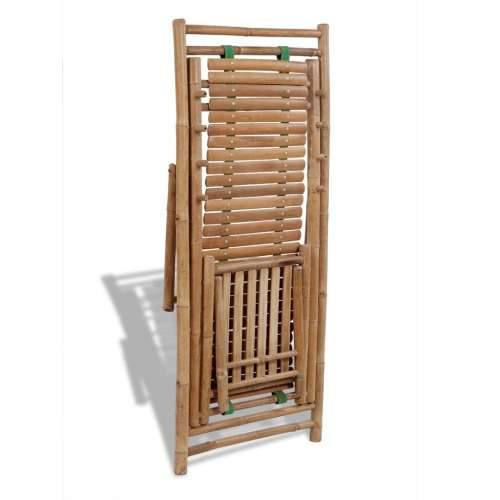 Vrtna stolica s naslonom za noge bambus Cijena