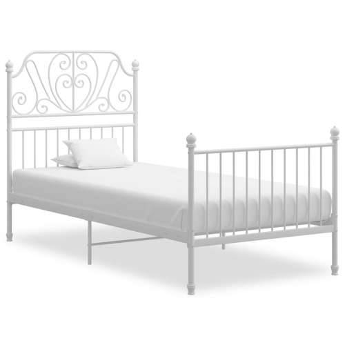Okvir za krevet bijeli metalni 90 x 200 cm - Bijela 90 x 200 cm Cijena
