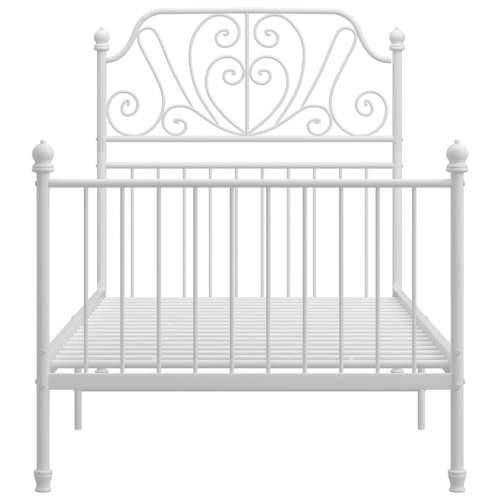 Okvir za krevet bijeli metalni 90 x 200 cm - Bijela 90 x 200 cm Cijena