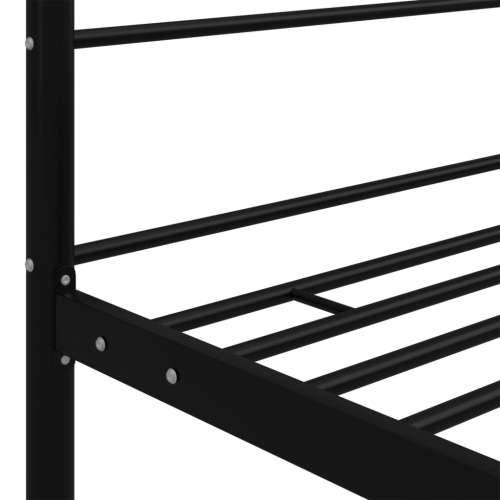 Okvir za krevet s nadstrešnicom crni metalni 180 x 200 cm  Crna 180 x 200 cm Cijena