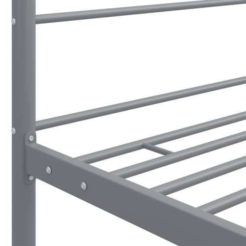 Okvir za krevet s nadstrešnicom sivi metalni 180 x 200 cm  - Siva 180 x 200 cm Cijena