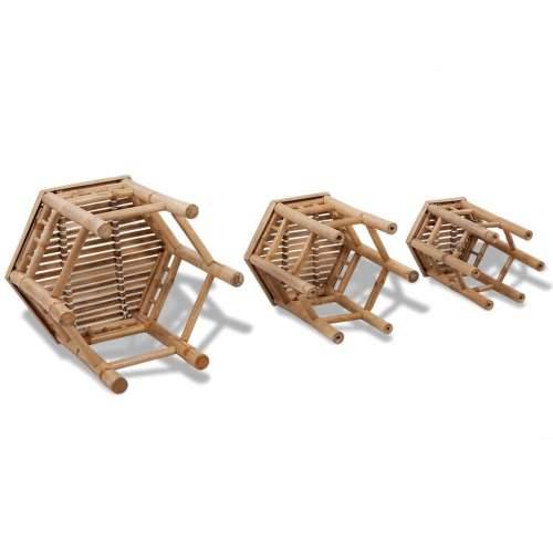 Vrtni stolci 3 kom od bambusa Cijena