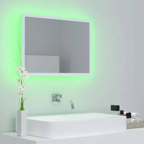 LED kupaonsko ogledalo bijelo 60 x 8,5 x 37 cm akrilno Cijena