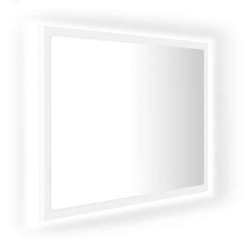 LED kupaonsko ogledalo bijelo 60x8,5x37 cm konstruirano drvo Cijena