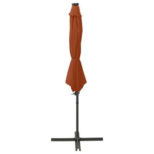 Konzolni vrtni suncobran sa stupom LED 300 cm terakota - Terakota 1 Cijena