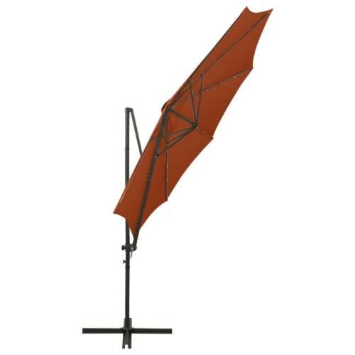 Konzolni vrtni suncobran sa stupom LED 300 cm terakota - Terakota 1 Cijena