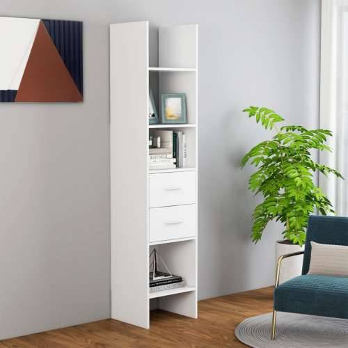 Ormarić za knjige bijeli 40 x 35 x 180 cm od konstruiranog drva - Bijela 1 Cijena