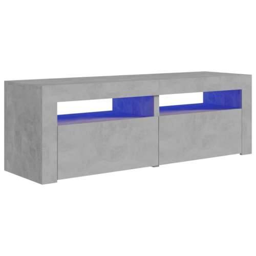 TV ormarić s LED svjetlima siva boja betona 120 x 35 x 40 cm - Beton siva 1 Cijena