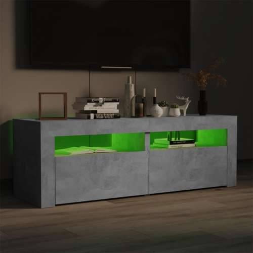 TV ormarić s LED svjetlima siva boja betona 120 x 35 x 40 cm - Beton siva 1 Cijena