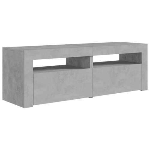 TV ormarić s LED svjetlima siva boja betona 120 x 35 x 40 cm - Beton siva 1 Cijena