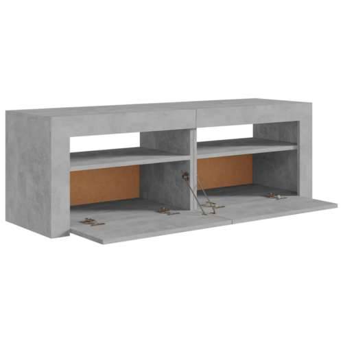 TV ormarić s LED svjetlima siva boja betona 120 x 35 x 40 cm - Beton siva 1 Cijena