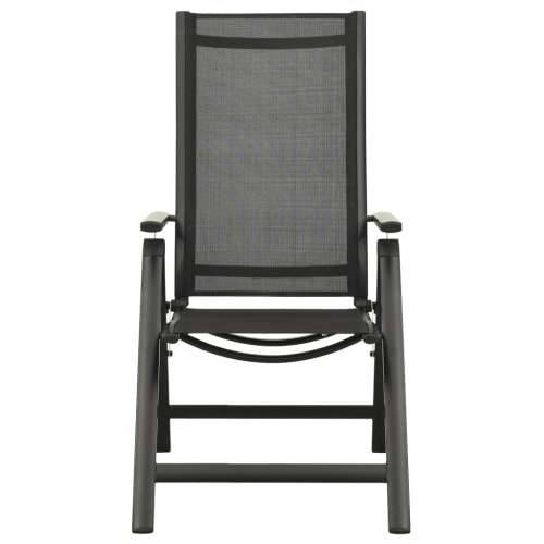 Sklopive vrtne stolice 2 kom od tekstilena i aluminija crne Cijena