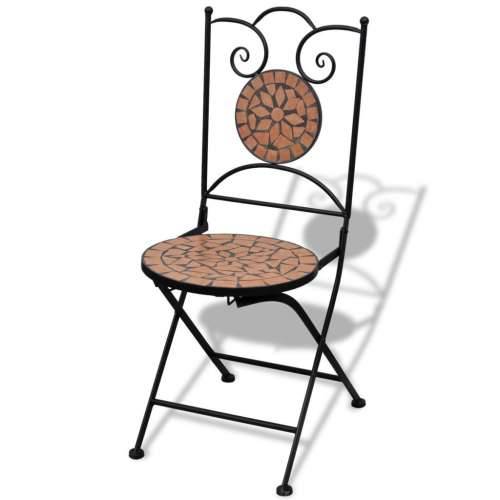 Sklopive bistro stolice 2 kom keramičke terakota Cijena