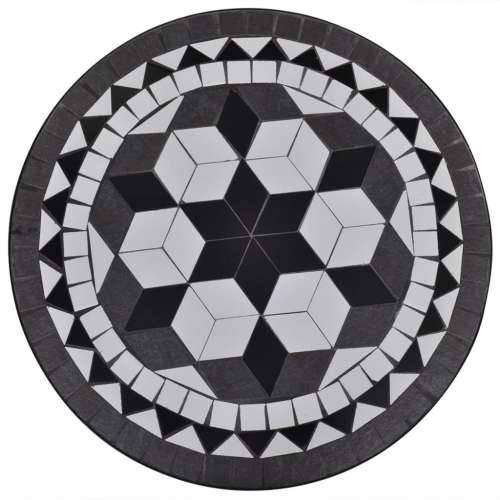 Bistro stolić crno-bijeli 60 cm s mozaikom Cijena