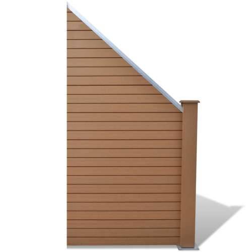 Panel za ogradu WPC 105 x (105 - 185) cm smeđi