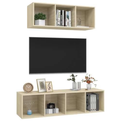2-dijelni set TV ormarića boja hrasta sonome konstruirano drvo - sonoma hrast 1 Cijena