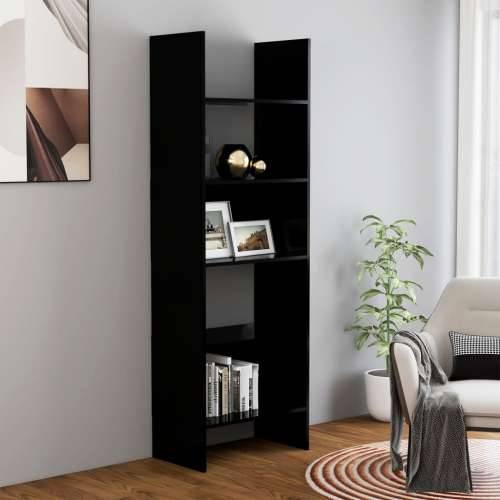 Ormarić za knjige crni 60 x 35 x 180 cm od konstruiranog drva - Crna 1 Cijena
