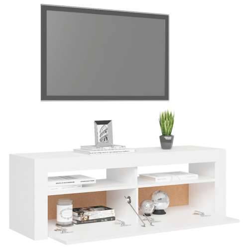 TV ormarić s LED svjetlima bijeli 120 x 35 x 40 cm - Bijela 1 Cijena