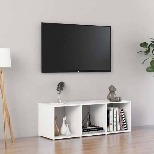 TV ormarić bijeli 107 x 35 x 37 cm od konstruiranog drva - Bijela 1 37 cm 107 cm Cijena