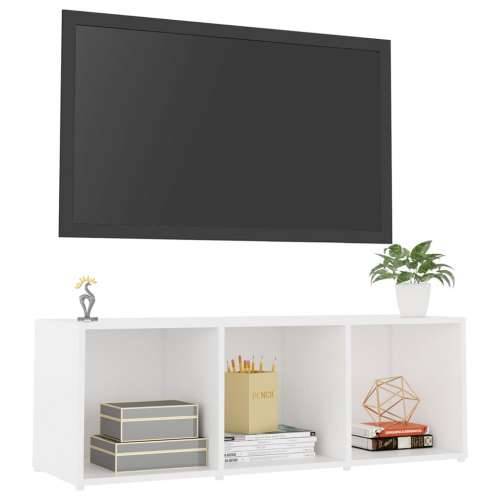 TV ormarić bijeli 107 x 35 x 37 cm od konstruiranog drva - Bijela 1 37 cm 107 cm Cijena