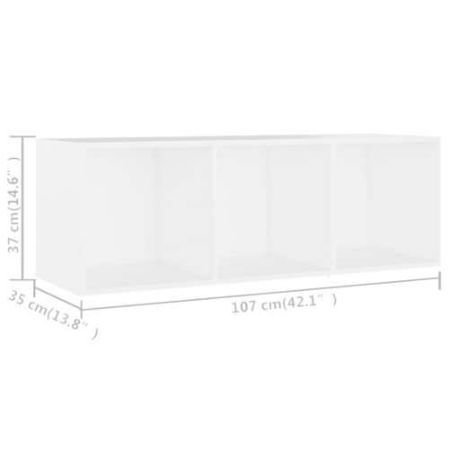 TV ormarić bijeli 107 x 35 x 37 cm od konstruiranog drva - Bijela 1 37 cm 107 cm Cijena