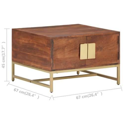 Stolić za kavu boje meda 67 x 67 x 45 cm masivno bagremovo drvo 1 Masivno bagremovo drvo Cijena