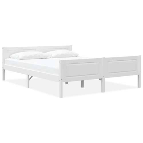 Okvir za krevet od masivne borovine bijeli 160 x 200 cm - Bijela 160 x 200 cm Cijena