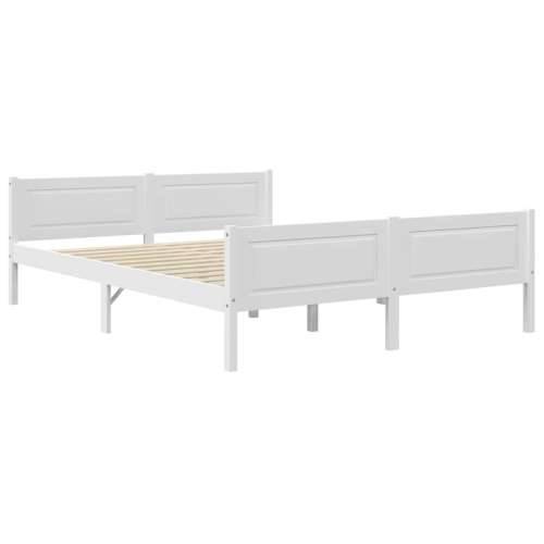Okvir za krevet od masivne borovine bijeli 160 x 200 cm - Bijela 160 x 200 cm Cijena