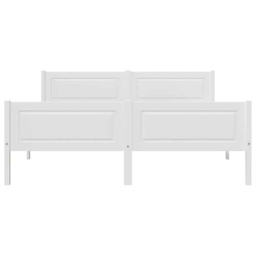 Okvir za krevet od masivne borovine bijeli 160 x 200 cm - Bijela 160 x 200 cm Cijena