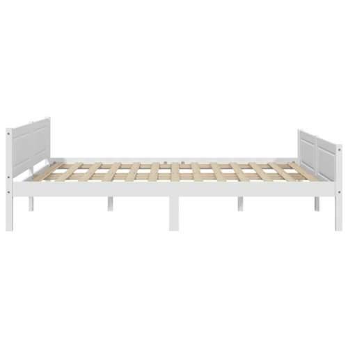 Okvir za krevet od masivne borovine bijeli 160 x 200 cm - Bijela 160 x 200 cm Cijena