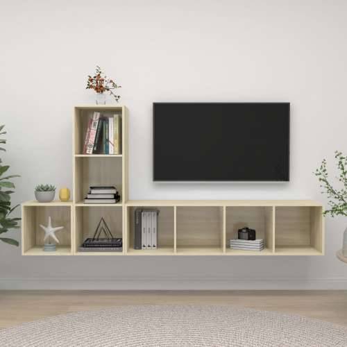 3-dijelni set TV ormarića boja hrasta sonome konstruirano drvo - sonoma hrast 1 Cijena