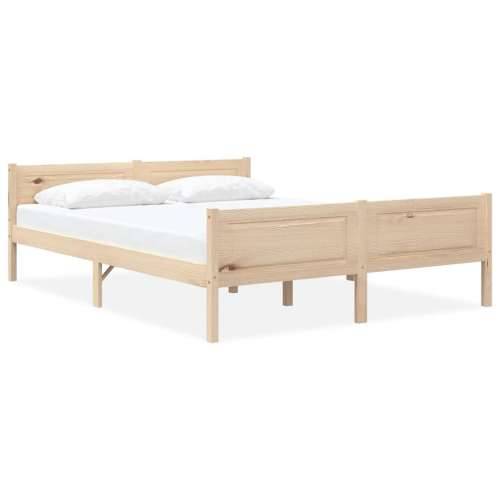 Okvir za krevet od masivne borovine 160 x 200 cm - Smeđa 160 x 200 cm Cijena